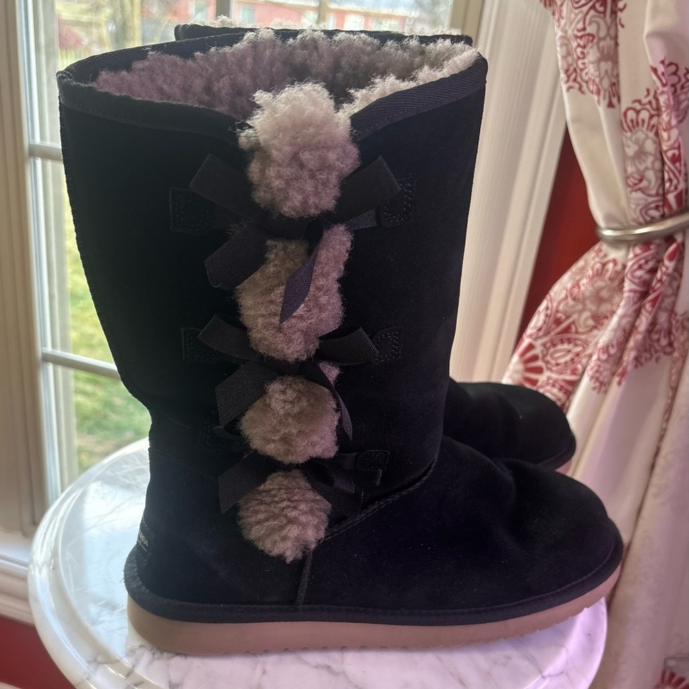 Koolaburra By UGG Black Victoria Tall Boots Size 9